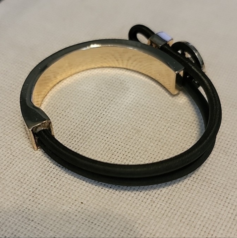 Michael Kors Black and Gold Logo Bracelet - Picture 2 of 4